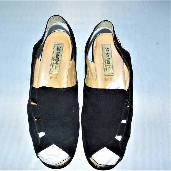 Salamander Lady's Leather Peep Toe Sling Back - Picture 1 of 6